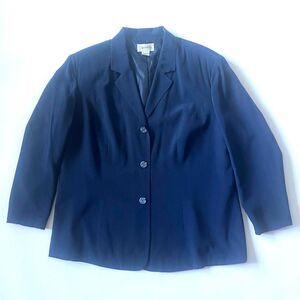Navy blue silk Chadwick's blazer jacket